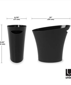 Umbra Skinny Trash Can Single Pack Black 18 31NQToh7GL