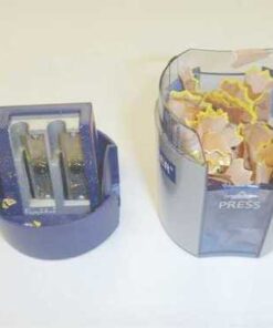 Staedtler 512 001 ST Double-hole Tub Pencil Sharpener 1-2/3 L x 2-1/4 W x 1-2/3 H in Blue, Silver 29 31NpK8sx7UL