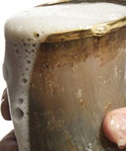 AleHorn Viking Horn Mug with Stand | Viking Drinking Horn Mug, Viking Cup | Handcrafted Tankard Mug, Viking Beer Mug | Viking Drinking Cup | Viking Mugs | Horn Cup - Viking Mug | Polished 20 oz XL - 20oz 28 31OJQ 1P0YL