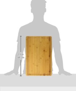 Heim Concept Organic Bamboo Cutting Boards for Kitchen Extra Large Chopping Board with Juicy Groove Perfect for Meat, Vegetables, Fruits, Cheese (18x12x3/4) 25 31OKT7HRNCL