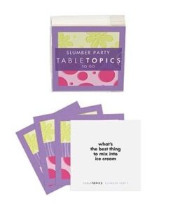 Alternative view of TableTopics to GO Slumber Party - 40 Fun Thought Provoking Conversation Cards for Girls. Gifts for Girls, Daughters, and Granddaughters - Fun Question Game for Girls Sleepover Activities