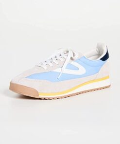 TRETORN Women's Rawlins Casual Lace-Up Sneakers 6 Light Taupe/Blue/Yellow 6 31OfJIYTxaL