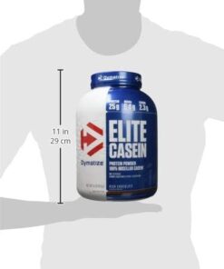 Dymatize Elite Casein Protein Powder, Slow Absorbing with Muscle Building Amino Acids, 100% Micellar Casein, 25g Protein, 5.4g BCAAs & 2.3g Leucine, Helps Overnight Recovery, Rich Chocolate, 4 Pound 4 Pound (Pack of 1) 29 31PRl6MsSoL 1