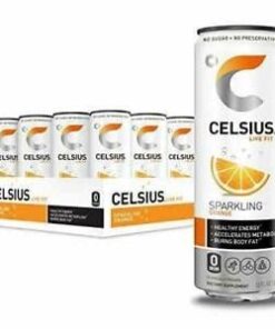 CELSIUS Sparkling Orange, Functional Essential Energy Drink 12 Fl Oz (Pack of 12) 12 Fl Oz (Pack of 12) 32 31PlO23DizL