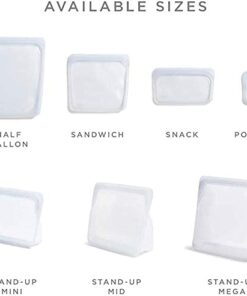 Stasher Reusable Silicone Storage Bag, Food Storage Container, Microwave and Dishwasher Safe, Leak-free, 1/2 Gallon, Clear 38 31PuFeo2SoS