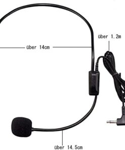 HUACAM Set of 2 Headset Microphone, Flexible Wired Boom for Voice Amplifier,Teachers, Speakers, Coaches, Presentations, Seniors and More 13 31Pz5znUWEL