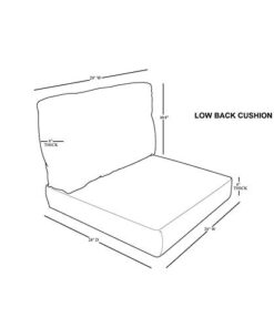 TK Classics Covers for Low-Back Chair Cushions 6 inches Thick in Navy (Cushions Not Included) 5 31QAiXnj9vL