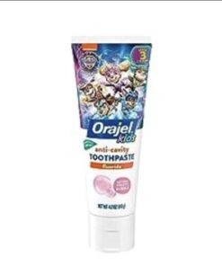 Orajel Kids Paw Patrol Anti-Cavity Fluoride Toothpaste, Natural Fruity Bubble Flavor, 4.2oz Tube 4.2 Ounce (Pack of 1) 34 31R3VLgUy3L