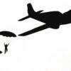 Dailinming PVC Wall Stickers Wall Sticker Decal Quote Vinyl Parachute Guys Army Plane Boys Room Decor Wall Decal 46X91CM 34 31RcUC56quL