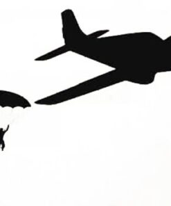 Dailinming PVC Wall Stickers Wall Sticker Decal Quote Vinyl Parachute Guys Army Plane Boys Room Decor Wall Decal 46X91CM