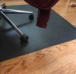Office Rolling Chair Mat for Hardwood and Tile Floor, Black, Anti-Slip, Non-Curve, Chair Mat Best for Under the Computer Desk , 47 x 35 Rectangular Non-Toxic Plastic Protector, Not for Carpet 32 31Rkiruf2WL