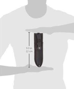 BladesUSA Perfect Point Throwing Knives – Set of 3 – Black Stainless Steel Blades and Handles w/ Spider Design, Nylon Sheath, Full Tang Construction, Well Balanced, Throwing Sport Knives – RC-1793B 30 31Suc67BTVL