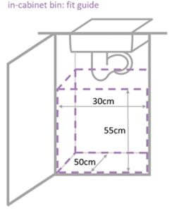 simplehuman 30 Liter / 8 Gallon Under Counter Kitchen Cabinet Pull-Out Trash Can, Heavy-Duty Steel Frame 34 31TcHuWiOJL