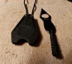 MTech USA – Fixed Neck Knife - Black Blade and Handle, Full Tang, Includes Nylon Fiber Sheath w/ Pocket Clip and Ball Chain - Hunting, Camping, Survival, Tactical, EDC – MT-588BK 31 31Tj3dUiCEL