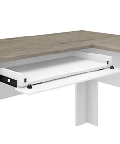 Bush Furniture UrbanPro L Desk and Storage File Cabinet in White and Gray - Engineered Wood 12 31U0cDnJuSL