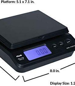 AMERICAN WEIGH SCALES Digital Shipping Postal Scale, Package Postage Scale 55lbs. x 0.01lbs. (Black), PS-25 23 31ULYbbFraL