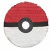 2-D Red & White Circular Pinata 16" Great For Video Game Themed Birthday Party Supplies Decoration Red White Ball Poke Ball 19 31ULyTrvNML