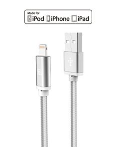 LAX iPhone Charger Lightning Cable - MFi Certified Durable Braided Apple Lightning USB Cord for iPhone 11/11 Pro Max/XS Max/X/iPad, iPod & More 10 Feet Silver 17 31UiQn9YhAL