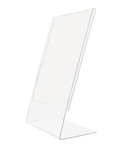 SOURCEONE.ORG 8.5 x 11 Thick Acrylic Slant Back Sign Holder, Ad Frame, Picture Frame, Clear sign holder, Acrylic flyer holder for Business, Office, Events, Trade Shows, Museums, Retail Stores (8511CSH) (1 Pack) 1 Pack 9 31YHWKHvQeL