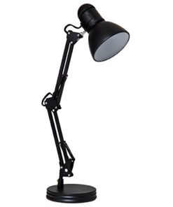 Alternative view of Boston Harbor TL-WK-134E-BK-3L Swing Arm Adjustable Desk Lamp, 60 W, A19, Black