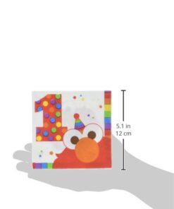 Elmo 1st Birthday Napkins Red 5 31YyClYVIbL