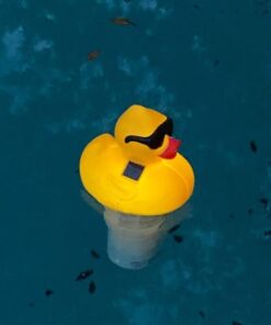 GAME 8002 Solar Light-Up Derby Pool 3”-Tablet Chlorine Dispenser LED Light Sensor Expandable Basket Adjustable Flow Rate Duck, Tiki, Globe, Pineapple, and Volcano, Older Version 35 31ZBmouNShL