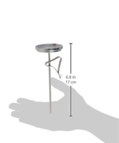 Escali AHC1 Stainless Steel Deep Frying and Candy Thermometer with Pot Clip, 5-Inch Probe with Candy Temperature Zones, NSF Certified Short Probe 12 31Zu720tFlL