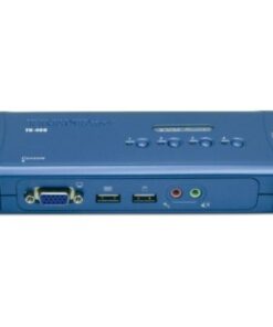 TRENDnet 4-Port USB KVM Switch and Cable Kit With Audio, Manage 4 Computers, USB Switch, Windows, Linux, Auto-Scan, Plug And Play, Hot Pluggable, 2048 x 1536 VGA Resolution, White, TK-409K 4 Port Audio w/ Cables 27 31aplhHbBWL