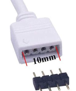 TronicsPros 2pcs 4 Pin LED Splitter Cable RGB LED Strip Splitter 2 Way Splitter LED Tape Y Splitter 1 to 2 Splitter LED Strip Connector SMD 5050 3528 2835 RGB LED Ribbon Splitter- 12inch, White 11 31b5VHMQsL