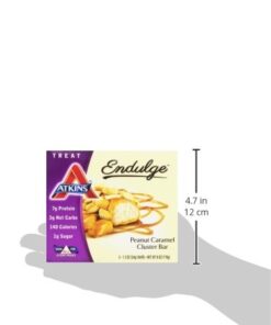 Atkins Peanut Caramel Cluster Bar, Dessert Favorite, High in Fiber, 3g Net Carb, 1g Sugar 23 31bMqZt5bJL