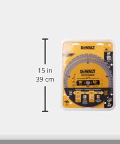 DEWALT 10-Inch Miter / Table Saw Blades, 60-Tooth Crosscutting & 32-Tooth General Purpose, Combo Pack (DW3106P5) Saw Blade Combo Pack, 10 In., 60/32T 31 31byN1oEDlL