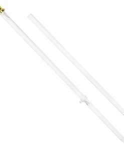 Grace Alley Flag Pole: 6 Foot Tangle Free Spinning Flag Pole. Residential or Commercial Flag Pole. Wind Resistant/Rust Free. (White) White 21 31c 3j6pkdL