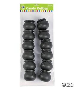 Fun Express 1 Dozen Mini Cauldron Kettles, BPA Free Plastic, St. Patrick's Day, Halloween, Bachelorette Parties, Witches and Wizards, Birthday, Baby Showers Party Decoration Supplies, Black 23 31d4PWKGONL