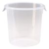 Rubbermaid Commercial Products Plastic Round Food Storage Container for Kitchen/Food Prep/Storing, 4 Quart, Clear, Container Only (FG572124CLR) (Lid not included) 4 Qt.