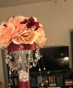 KUPOO Magnificent 16 Feet Crystal Acrylic Gems Bead Strands, Manzanita Crystals, Tree Garlands, Christmas Decoration 24 31g377EsrBL