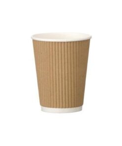 Genuine Joe GJO11260PK Insulated Ripple Hot Cup, 12-Ounce Capacity (Pack of 25),Brown Brown 12 ounces 29 31gIZ8bZbQL