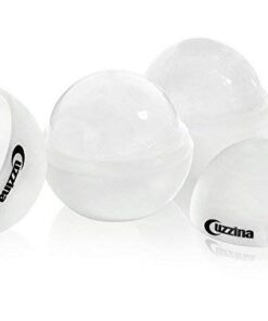 Silicone Ice Molds Set of 2 - Circle Ice Cube Molds for Large Round Ice Balls - Ideal Sphere Shaped Big Ice Balls for Whiskey, Bourbon, Scotch, and Other Drinks - Includes Extra Cocktail Recipes 23 31gZXohAjsL