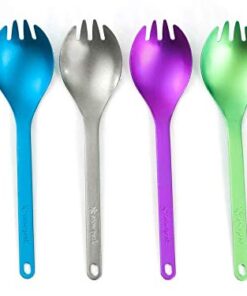 Snow Peak Titanium Spork - 0.6 Oz Anodized Green 22 31gshycGdxL