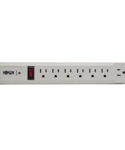 Tripp Lite 7 Outlet (6 Right Angle + 1 Transformer Outlet) Surge Protector Power Strip, 4ft Cord, Lifetime Limited Warranty & $25K INSURANCE (TLP74R), Light Gray 12 31h4 ReDiRL