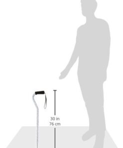 DMI Adjustable Designer Cane with Offset Handle, Comfort Grip and Strap, Tiny Flowers, FSA and HSA Eligible 21 31hX5wkWZwL