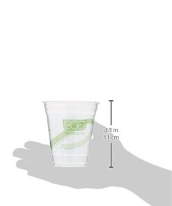 Eco-Products ECOEPCC12GSPK GreenStripe Cold Cups, Compostable Plastic PLA (Pack of 50) 50 Count (Pack of 1) 4 31i2dBvESyL