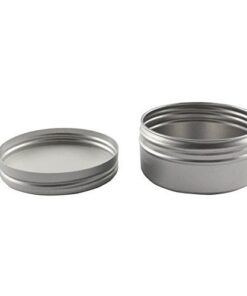 CTKcom 1/2-Ounce Metal Steel Tins Screw Top Flat Aluminum Silver Slide Round Tin Containers,1/2-Ounce Metal Steel Tin For Lip Balm,Crafts,Cosmetic,Candles,Travel Storage Kit (Pack of 10) 10 31iKqTVX7SL