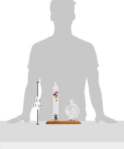 AcuRite 00795A2 Galileo Thermometer with Glass Globe Barometer, Barometer Set, Glass/Wood 34 31iSmMwuAJL
