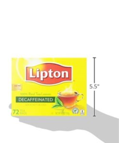 Lipton Tea Bags For a Delicious Beverage Decaffeinated Black Tea Caffeine-Free and Made With Real Tea Leaves 75 Tea Bags Decaf Black Tea 75 Count (Pack of 1) 19 31jA 3uE WL