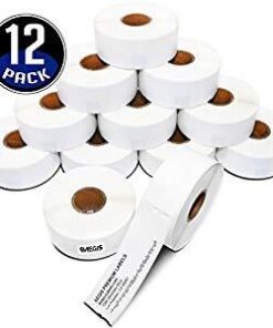 Aegis - Compatible Direct Thermal Labels Replacement for DYMO 30252 (1-1/8" X 3-1/2") Address & Barcode - Use with Labelwriter 450, 450 Turbo, 4XL Printers (12 Rolls) 12 Pack 18 31jB9ILDK6L