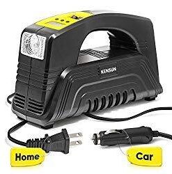 Kensun AC/DC Digital Tire Inflator for Car 12V DC and Home 110V AC Rapid Performance Portable Air Compressor Pump for Car, Bicycle, Motorcycle, Basketball and Others 48 31jWY0jxKpL