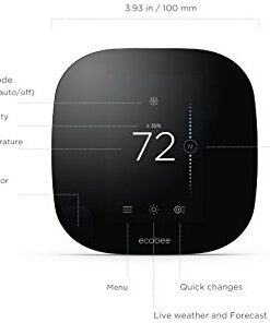 ecobee3 Smarter Wi-Fi Thermostat with Remote Sensor, 2nd Generation 37 31kGdk3UQ2L
