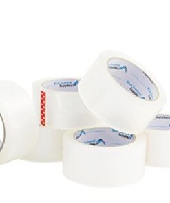 Heavy Duty Packaging Tape, Clear Packing Tape Designed for Moving Boxes, Shipping, Office, and Storage, Commercial Grade 2.7mil Thickness, 60 Yards Length, 360 Total Yards 6 10 31kjhokwFOL