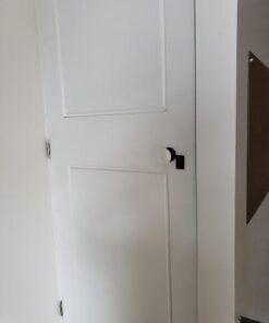 A29 Porcelain Rim Lock Knob Set, White Color, Black Powder Coat Stem 23 31l5dmXIqeL