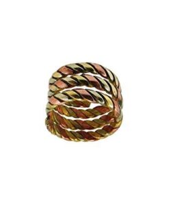 Handmade Twisted Three Metal Medicine/Healing Spiral Ring From Nepal 20 31lY5ORUUsL